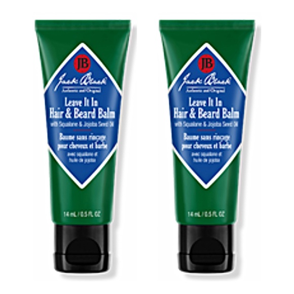 $4❤️‍🔥 LAST 1! Jack Black Leave It In Hair & Beard Balm w/ Squalane Jojoba 2PK - Picture 1 of 8